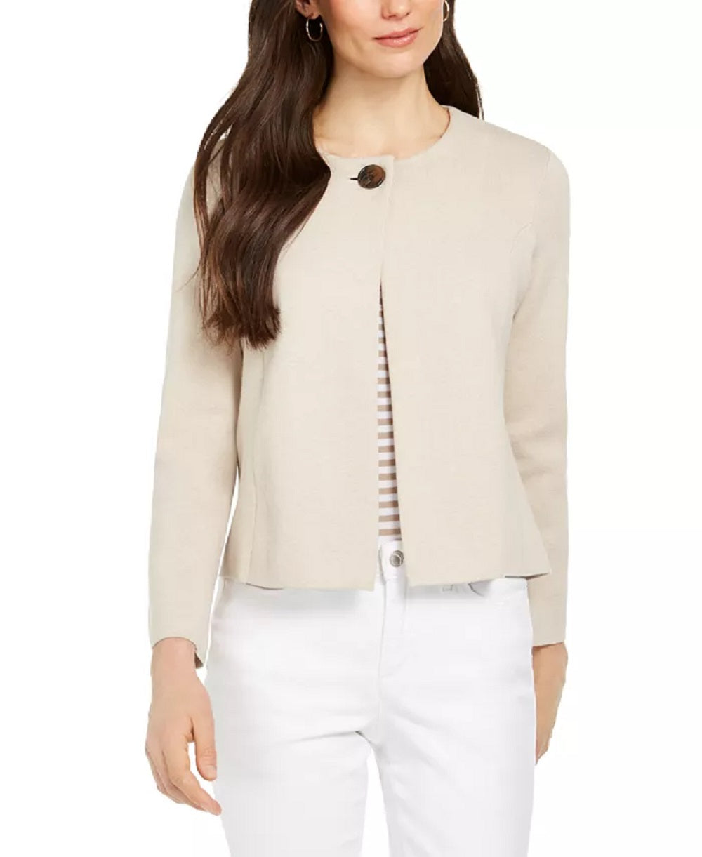 Charter Club Women's One Button Cardigan Sweater Brown Size XX-Large