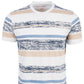 Sun + Stone Men's Variegated Texture Striped T-Shirt Blue Size Medium