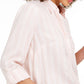 Style & Co Women's One Pocket Striped Shirt Pink Size Medium