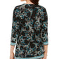 JM Collection Women's Printed O Ring Tunic Blue Size X-Small
