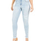 INC International Concepts Women's Curvy Rip & Repair Skinny Jeans Blue Size 10
