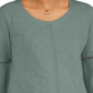 Style & Co Women's Crochet Trim Bell-Sleeve Top Green Size Large