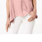 Style & Co Women's Pink Handkerchief Hem T-Shirt Size Medium