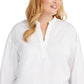Alfani Women's Popover Drawstring Hem Top White Size 0X