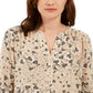 Charter Club Women's Maria Floral Print Blouse Brown Size XX-Large