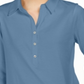 Charter Club Women's Supima Cotton 3/4 Sleeve Polo Blue Size X-Small