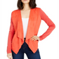 INC International Concepts Women's Knit Open Front Cardigan Sweater Orange Size Small
