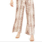 Bar III Women's Snakeskin Print Wide Leg Pants Brown Size Small