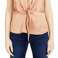 INC International Concepts Women's Sleeveless Scoop Neck Top Brown Size Medium