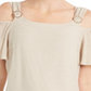 JM Collection Women's Off the Shoulder Top Brown Size X-Large