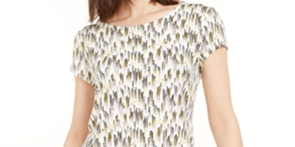 Alfani Women's Printed T-Shirt Black Size XX-Large