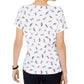Karen Scott Women's Dragonfly Print Top White Size XX-Large