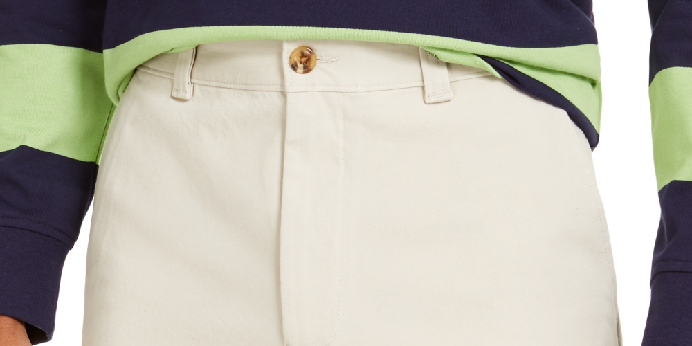 Club Room Men's Regular Fit 7 4 Way Stretch Shorts Beige Size 33