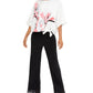 Alfani Women's Printed Side Tie Top Pink Size Medium