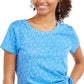 Style & Co Women's Printed Tie Side Top Blue Size X-Small