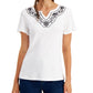 Karen Scott Women's Split Neck Top White Size Petite X-Large