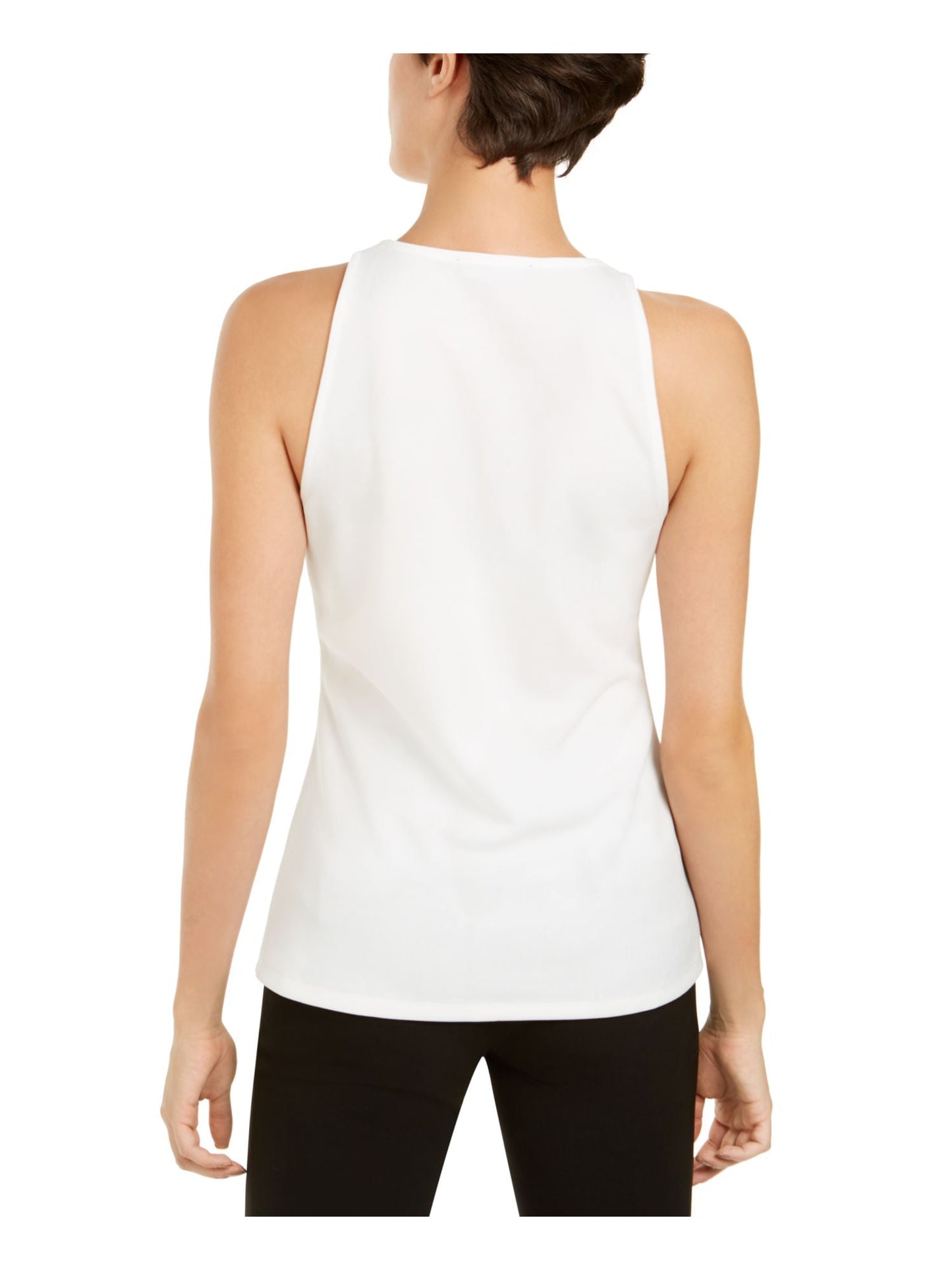 INC International Concepts Women's O Ring Keyhole Top White Size Small