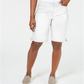 Karen Scott Women's Solid Tie Cuff Shorts White Size 12