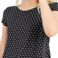 Alfani Women's Short Sleeve T-Shirt Top Black Size X-Large