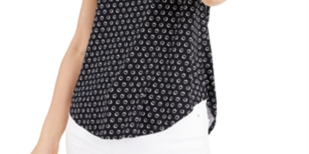 Alfani Women's Short Sleeve T-Shirt Top Black Size X-Large