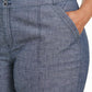 Karen Scott Women's Cotton Chambray Utility Shorts Blue Size 20W