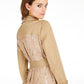 INC International Concepts Women's Lace Back Floral Trench Coat Beige Size Large