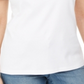 Karen Scott Women's Contrast Trim Keyhole Top White Size XX-Large