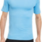 Club Room Men's Solid Short Sleeve Rash Guard Blue Size X-Large