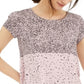 Alfani Women's Printed T-Shirt Pink Size Medium