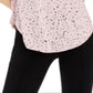 Alfani Women's Printed T-Shirt Pink Size Medium