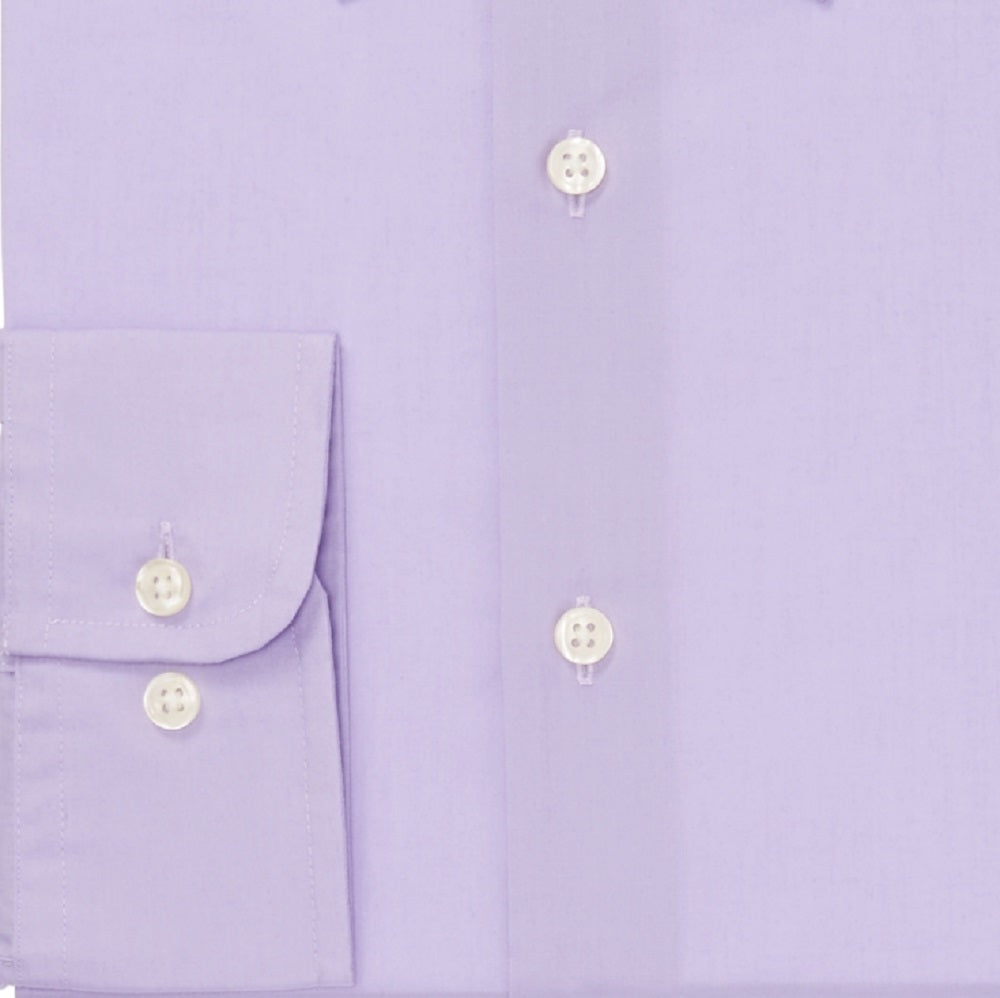 Club Room Men's Classic Regular Fit Solid Dress Shirt Purple Size 17.5X32X33