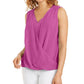 JM Collection Women's Sleeveless Studded Draped Top Pink Size X-Large