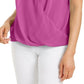 JM Collection Women's Sleeveless Studded Draped Top Pink Size X-Large
