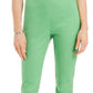 Charter Club Women's Stretch Twill Cropped Pants Green Size 6 Petite