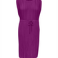 Alfani Women's Pleated Tie Waist MIDI Dress Purple Size Medium