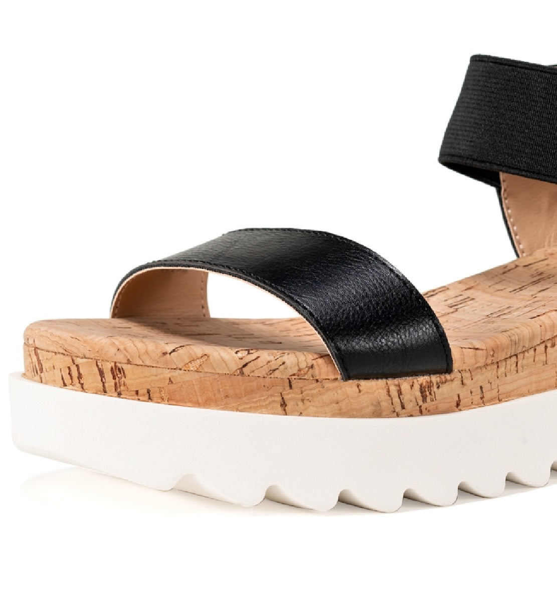 Sun + Stone Women's Melanyy Wedge Sandals Black Size 7.5 M
