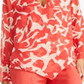 Alfani Women's Sheer Patterned Long Sleeve V Neck Tunic Top Red Size X-Small