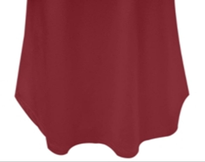 JM Collection Women's V Neck T-Shirt Red Size Small