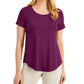 JM Collection Women's Solid Rayon Span Purple Size Medium