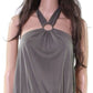 INC International Concepts Women's O Ring Peplum Halter Top Green Size L