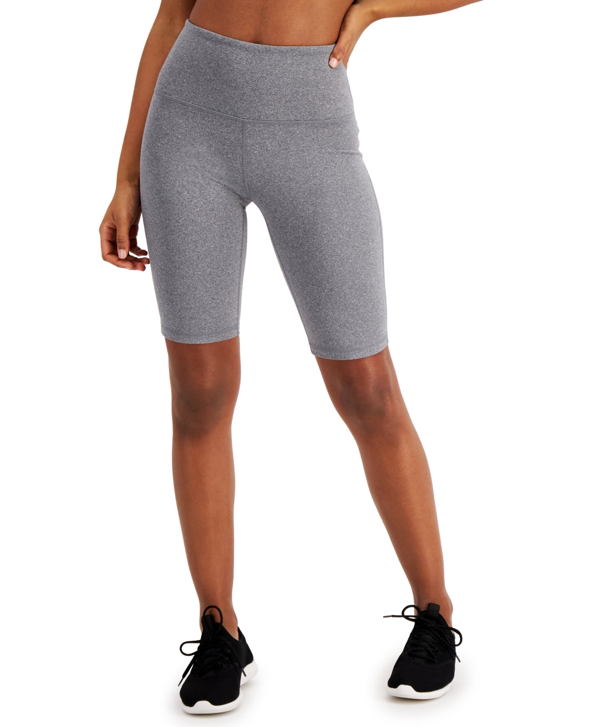 ID Ideology Women's Sweat Set Biker Shorts Gray Size Medium