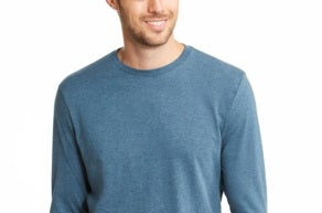 Club Room Men's Long Sleeve T-Shirt Blue Size Small