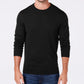 Club Room Men's Solid Crew Neck Merino Wool Blend Sweater Black Size Large