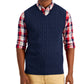 Club Room Men's Cable Knit Cotton Sweater Vest Blue Size Medium