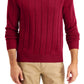Club Room Men's Drop Needle V Neck Cotton Sweater Red Size XXX-Large