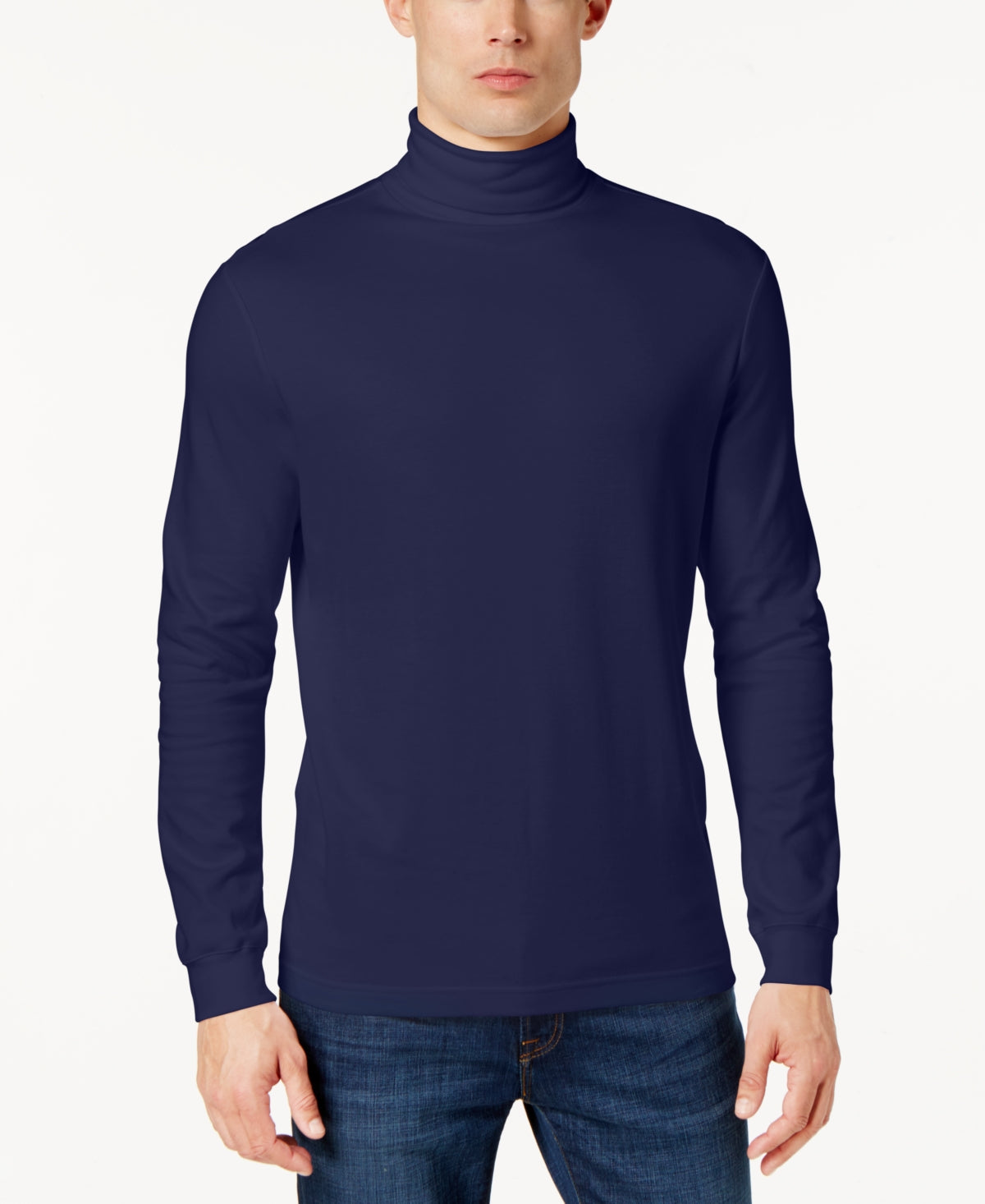 Club Room Men's Solid Turtleneck Shirt Blue Size XX-Large