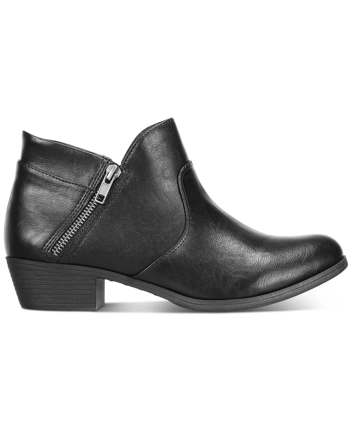 Sun + Stone Women's Abby Double Zip Booties Black Size 8.5 M