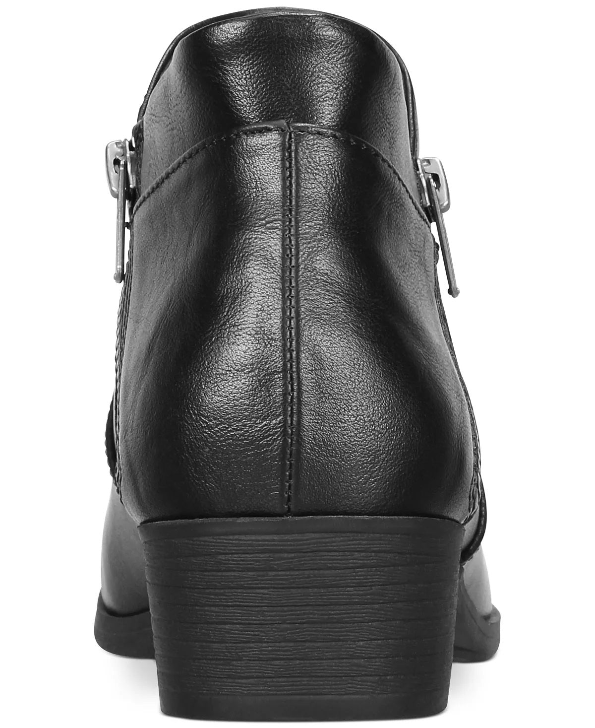 Sun + Stone Women's Abby Double Zip Booties Black Size 8.5 M