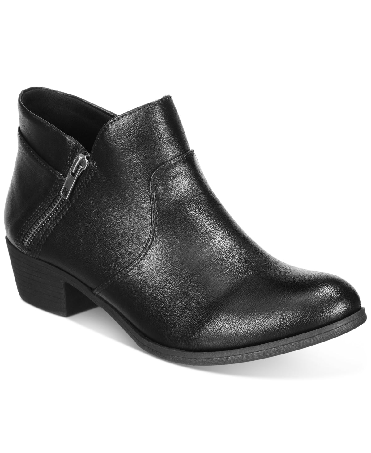 Sun + Stone Women's Abby Double Zip Booties Black Size 9 M