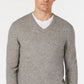 Club Room Men's V Neck Cashmere Sweater Gray Size XX-Large